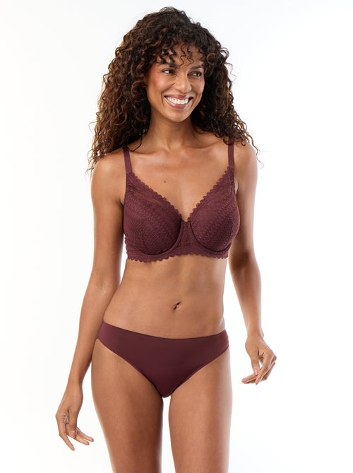 Soutien-gorge corbeille emboîtant en dentelle - Kiabi