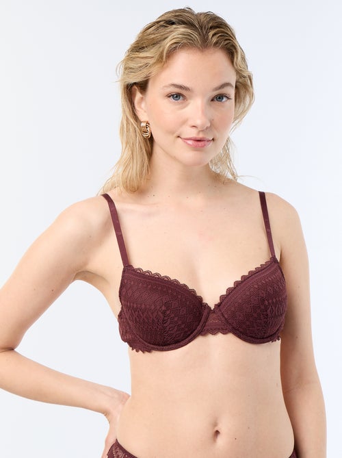 Soutien-gorge corbeille en dentelle - Kiabi