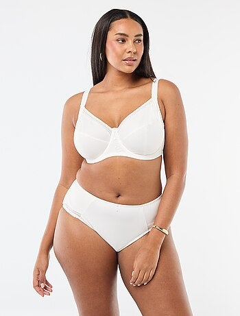 Soutien-gorge corbeille en microfibre côtelée