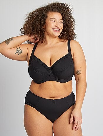 Soutien-gorge corbeille en microfibre côtelée