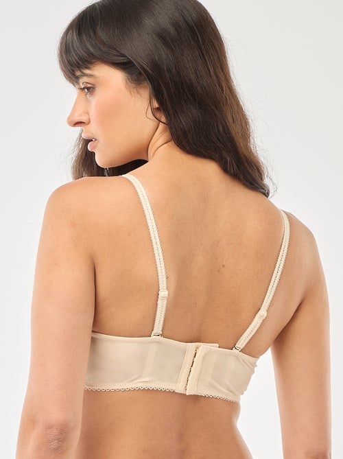 Soutien-gorge corbeille en tulle fleuri - Kiabi