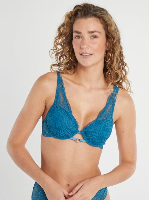 Soutien-gorge coupe foulard en dentelle - Kiabi
