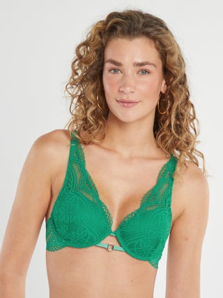 Soutien-gorge coupe foulard en dentelle
