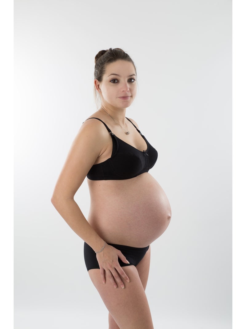 Soutien-gorge d'allaitement bio 'bogema' Noir - Kiabi
