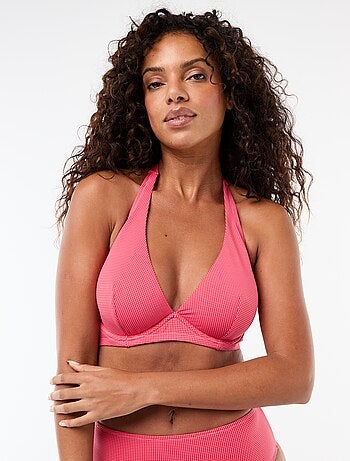 Soutien-gorge de bain bonnet D&E imprimé vichy