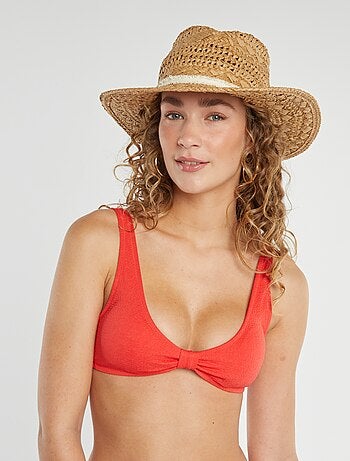 Soutien-gorge de bain en matière reliefée