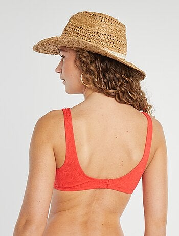 Soutien-gorge de bain en matière reliefée