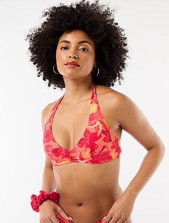 Soutien-gorge de bain print fleurs