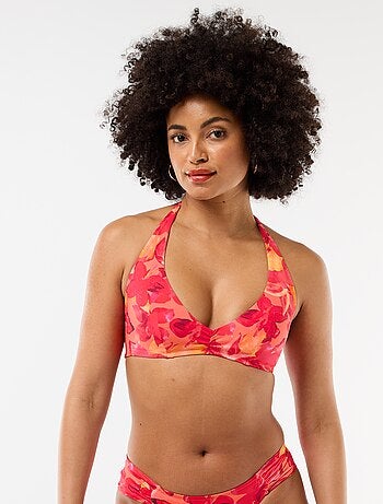 Soutien-gorge de bain print fleurs