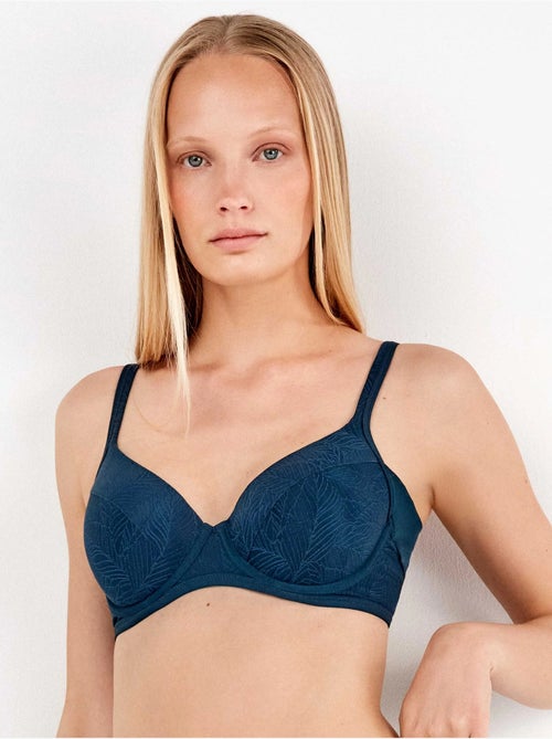 Soutien-gorge de capacité en ton bleu pétrole - Kiabi