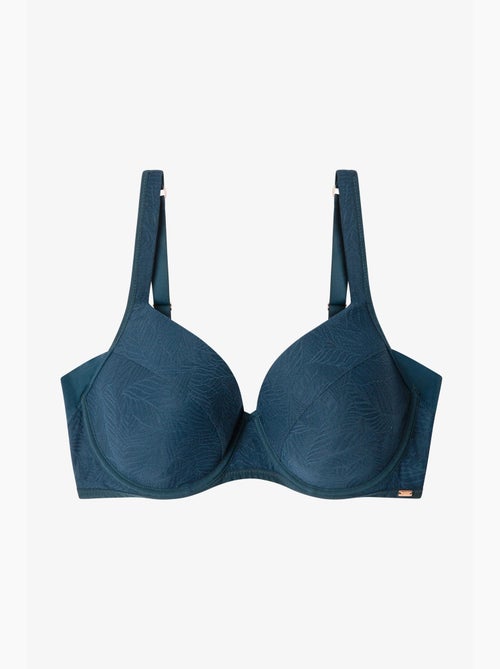 Soutien-gorge de capacité en ton bleu pétrole - Kiabi