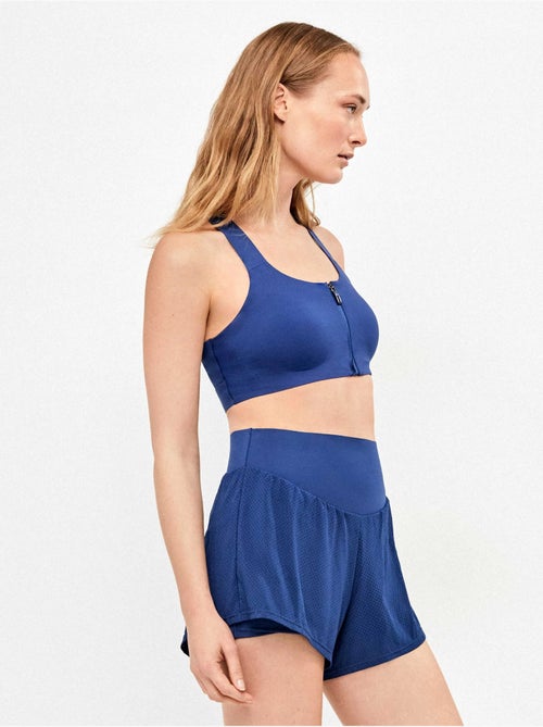 Soutien-gorge de sport à haute maintien avec fermeture éclair à l'avant - Kiabi Soutien-gorge de sport à haute maintien avec fermeture éclair à l'avant - Kiabi