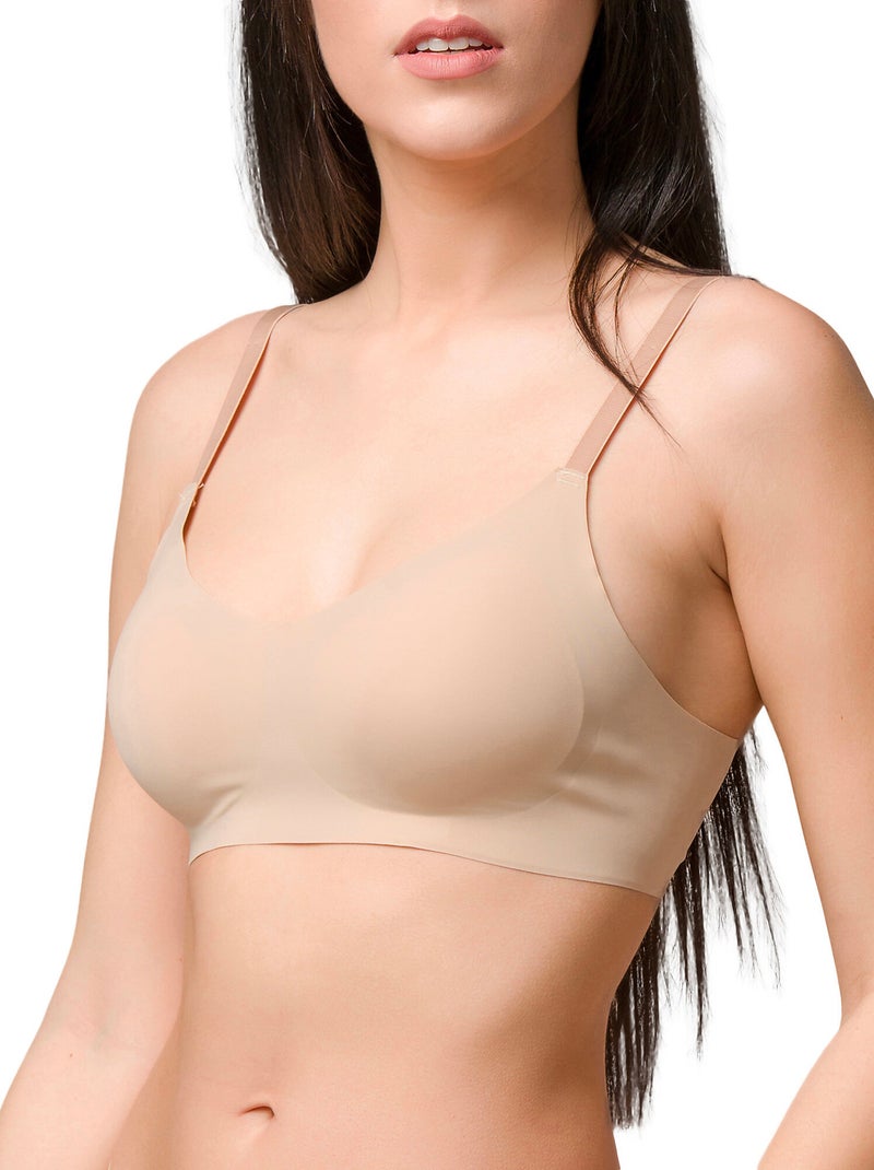 Soutien-gorge de sport sans armatures every wear Beige - Kiabi