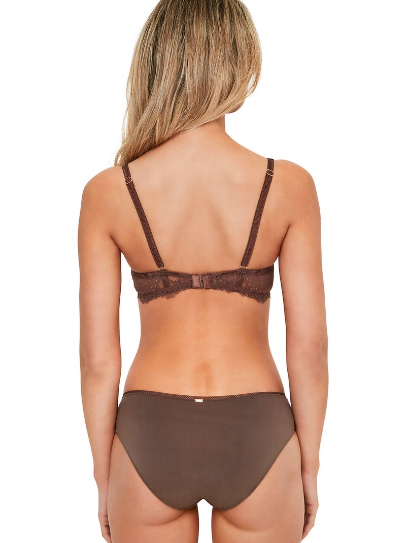 Soutien-gorge décolleté profond sans armatures renatta Marron - Kiabi