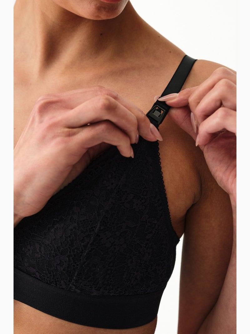 Soutien-gorge dentelle mama sans armatures penti Noir - Kiabi