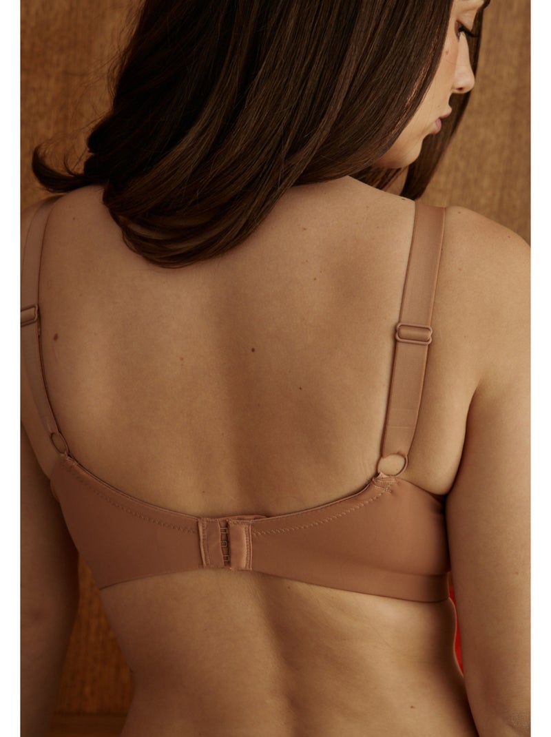 Soutien-gorge emboîtant à coques fines dido Marron - Kiabi