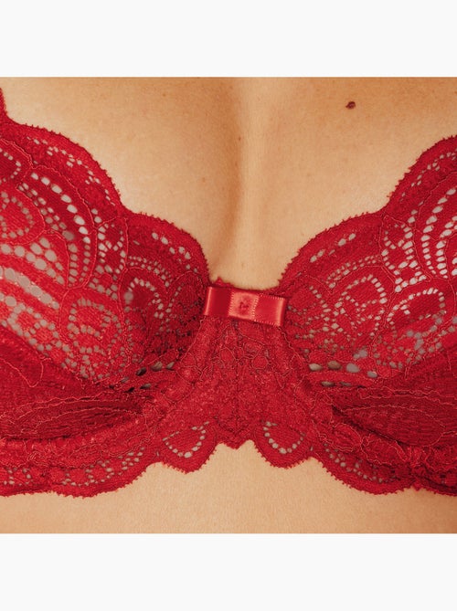 Soutien-gorge emboitant dentelle dentelle - rougegorge lingerie - Kiabi