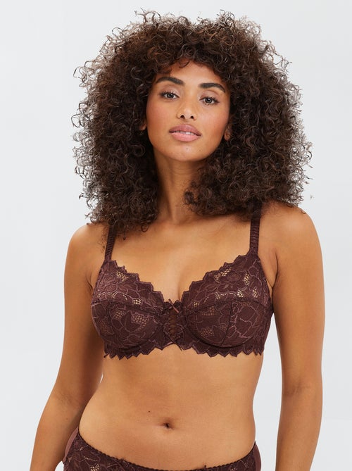 Soutien-gorge emboitant en dentelle avec armatures Arum 'Sans Complexe' - Kiabi