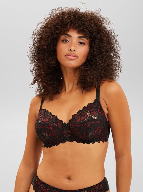 Soutien-gorge emboitant en dentelle avec armatures 'Sans Complexe' - Kiabi