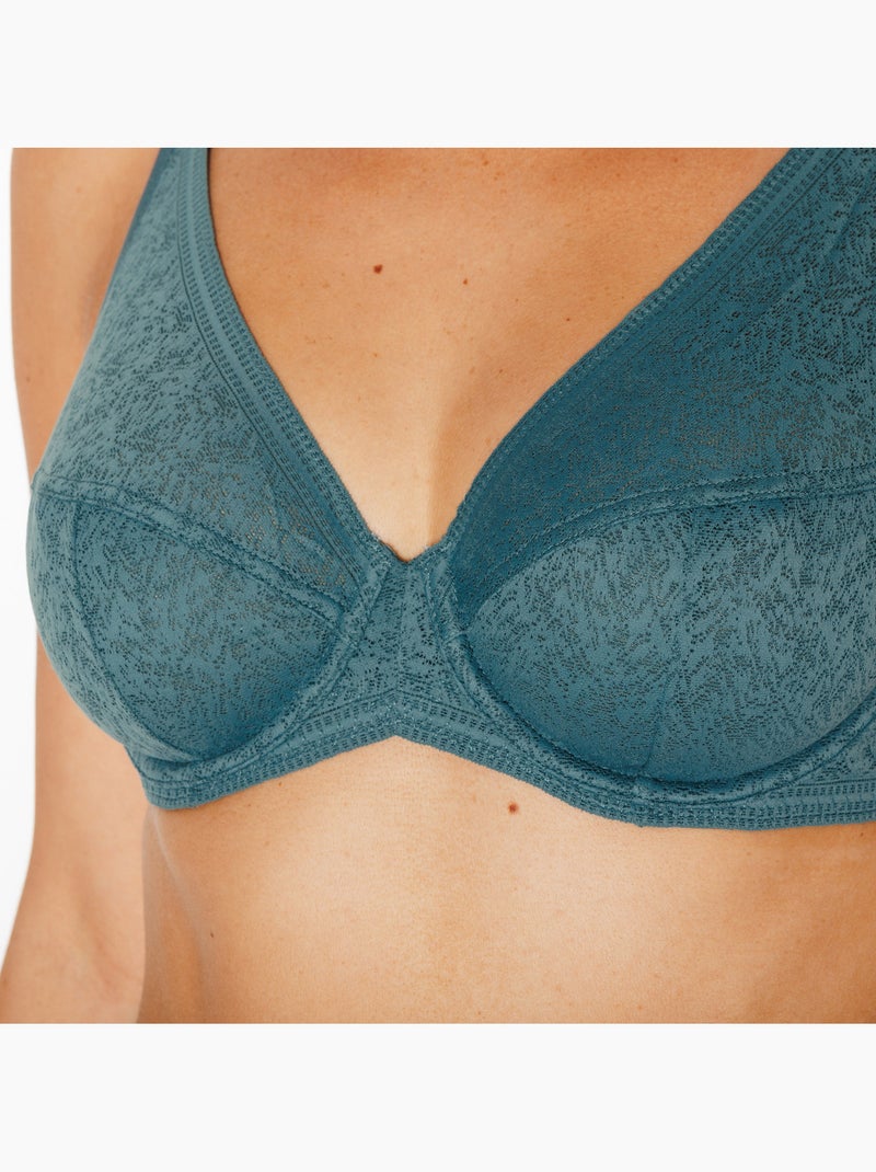 Soutien-gorge emboitant foulard juliane - rougegorge lingerie Bleu pétrole - Kiabi