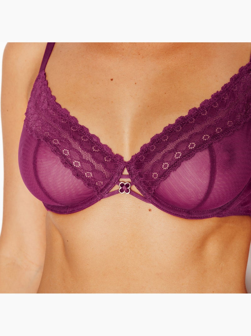 Soutien-gorge emboitant jess - rougegorge lingerie Bordeaux - Kiabi