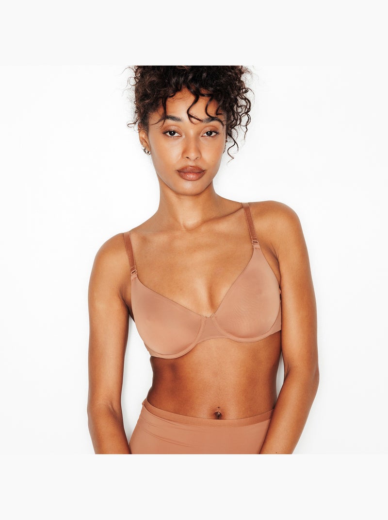 Soutien-gorge emboitant microfibre perfect - rougegorge lingerie Beige foncé - Kiabi