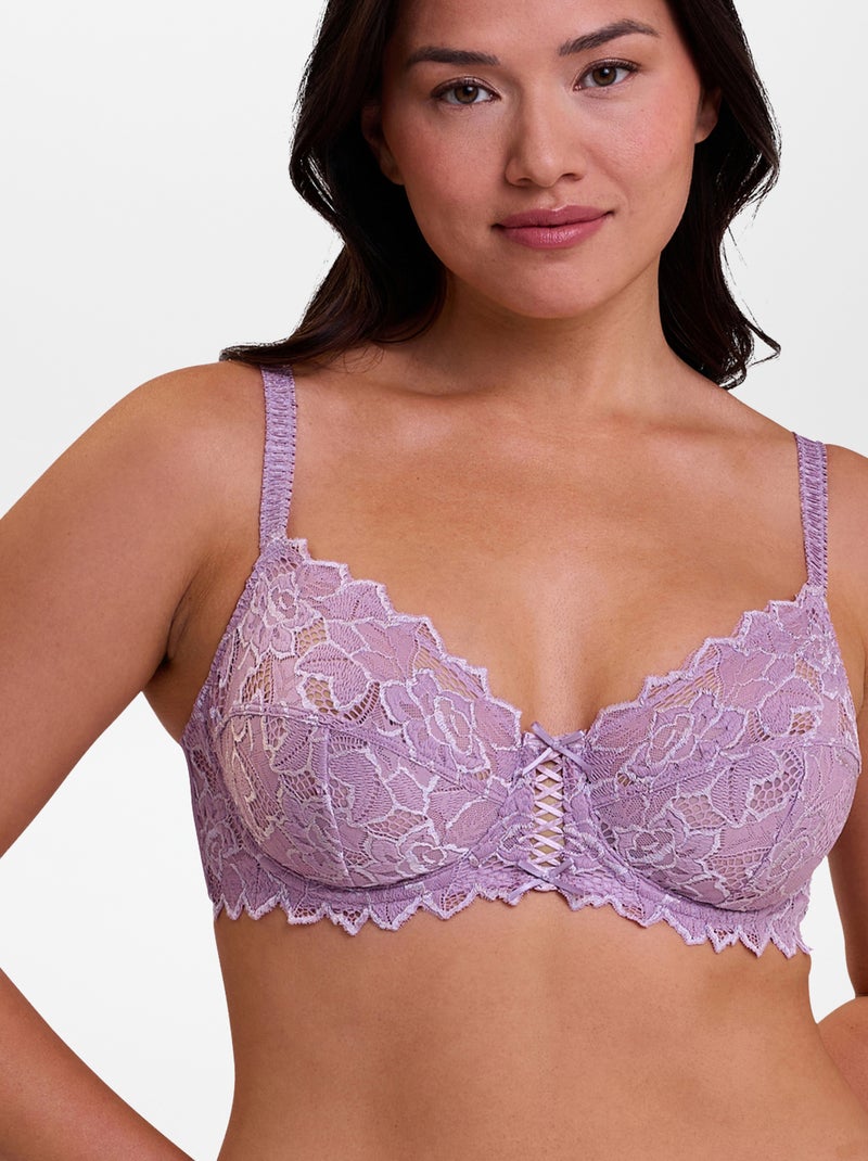 Soutien-gorge en dentelle 'Arum' 'Sans complexe' Rose - Kiabi
