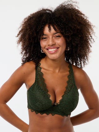 Soutien-gorge en dentelle avec bijou bonnet D/E