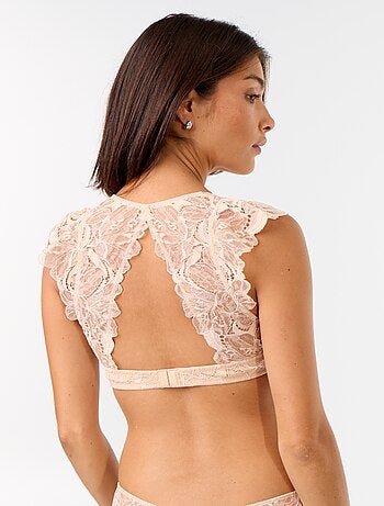 Soutien-gorge en dentelle avec bretelles volantées