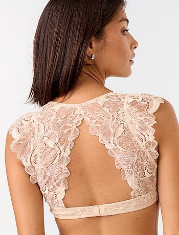 Soutien-gorge en dentelle avec bretelles volantées