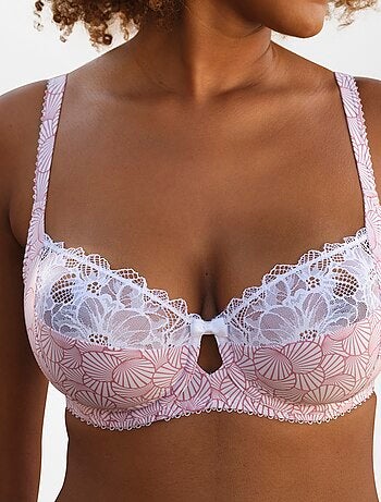 Soutien-gorge en dentelle et microfibre fantaisie 'Sans complexe'
