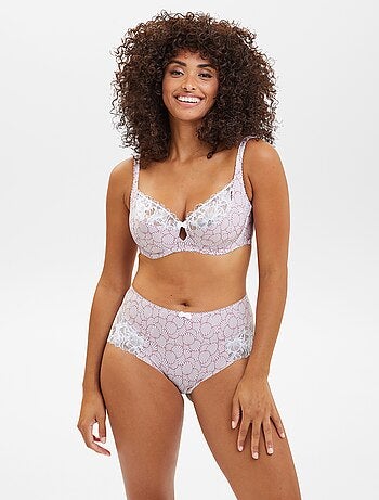 Soutien-gorge en dentelle et microfibre fantaisie 'Sans complexe'