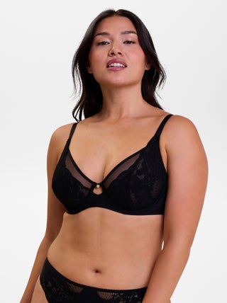 Soutien-gorge en dentelle, microfibre et tulle 'Sans complexe'