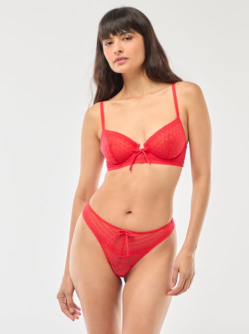 Soutien-gorge en dentelle non paddé - Saint-Valentin - Kiabi