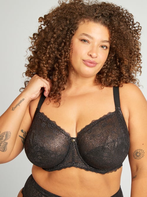 Soutien-gorge en dentelle pailletée - Kiabi