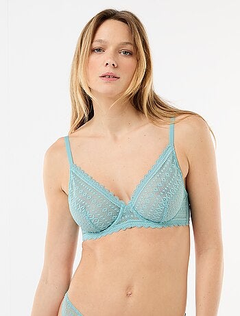 Soutien-gorge en dentelle transparente