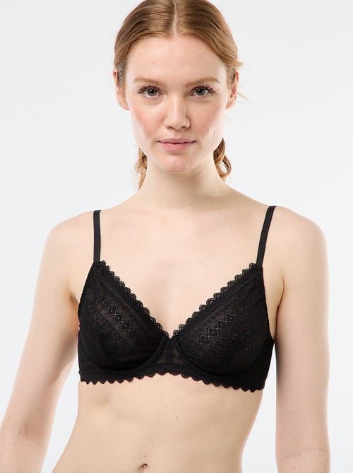 Soutien-gorge en dentelle transparente - Kiabi