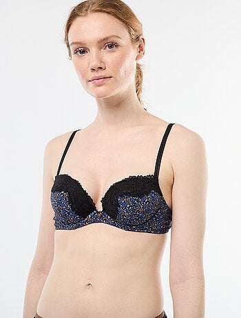 Soutien-gorge en microfibre imprimé