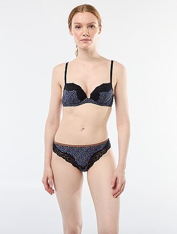 Soutien-gorge en microfibre imprimé