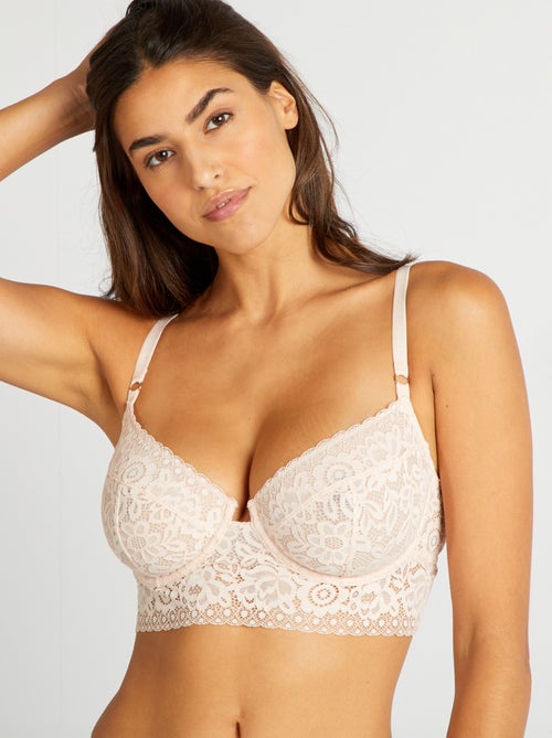 Soutien-gorge en tulle brodé D/E/F - Kiabi