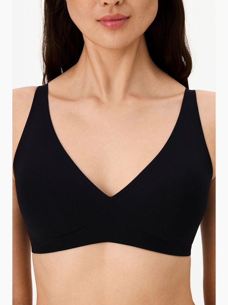 Soutien-gorge fit decolette sans trace avec coussinets penti Noir - Kiabi