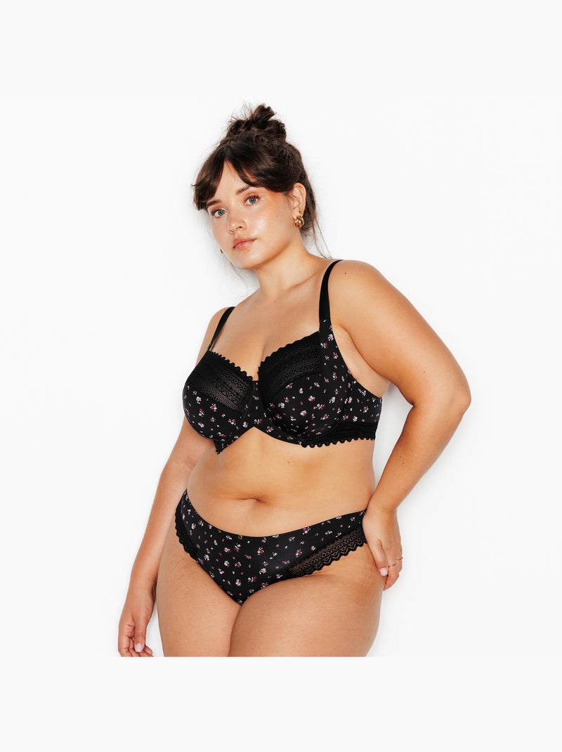 Soutien-gorge grande taille douce - rougegorge lingerie Noir Multicolore - Kiabi