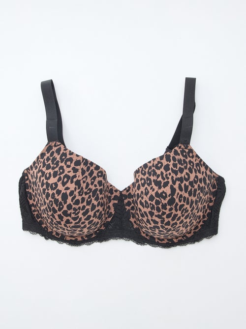 Soutien-gorge imprimé léopard - Kiabi