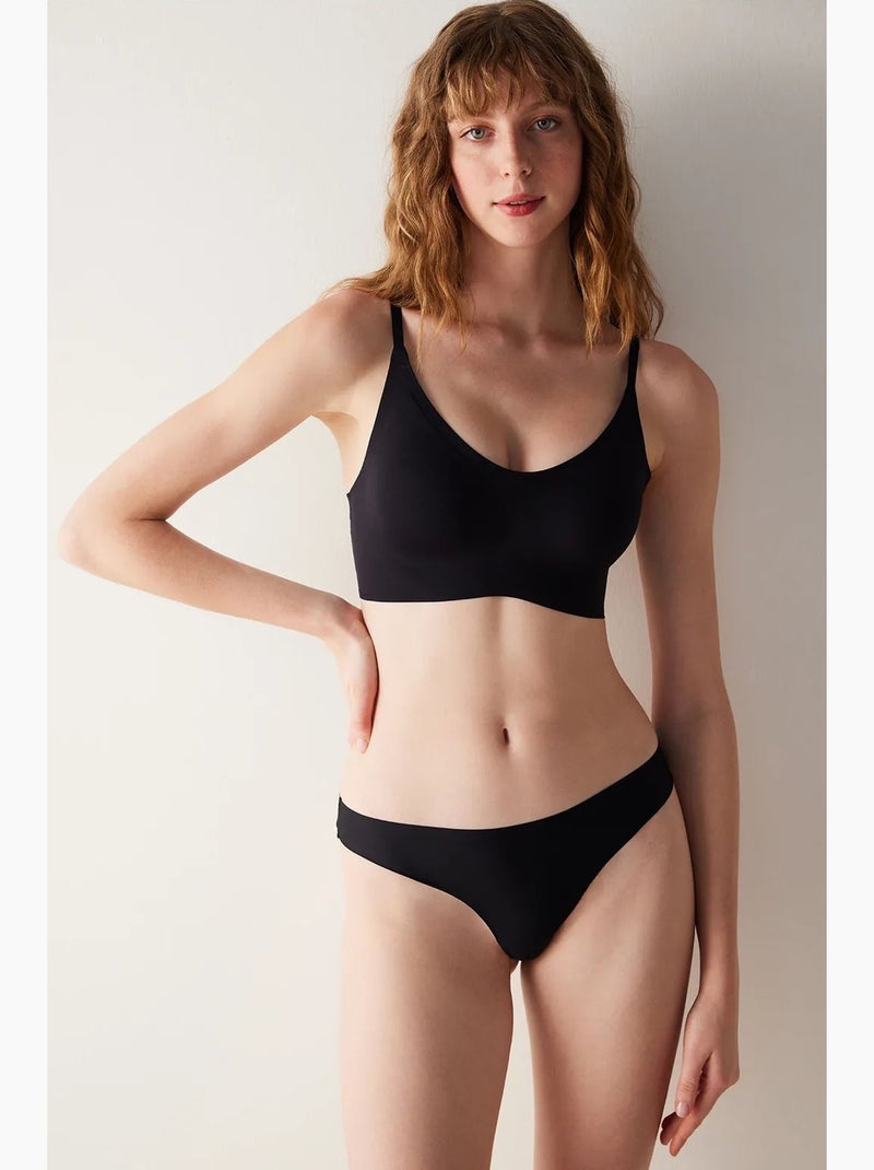 Soutien-gorge invisible sans coutures sans armatures, sans traces penti Noir - Kiabi