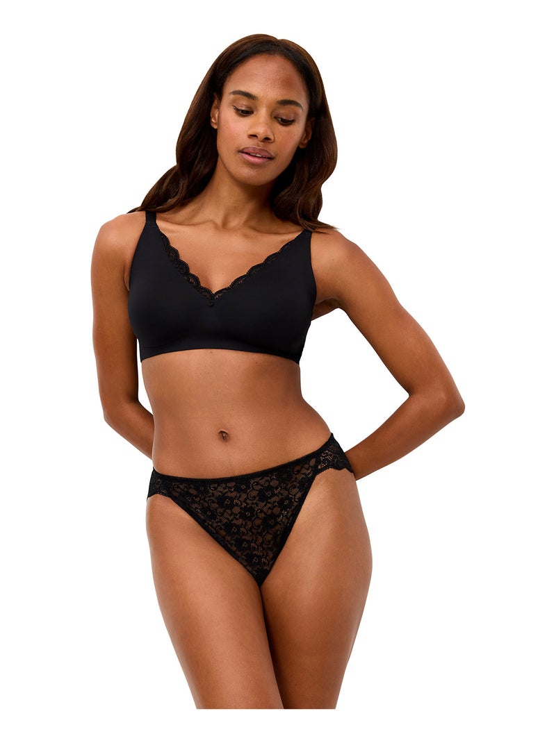 Soutien-gorge minimiseur n01 amourette Noir - Kiabi
