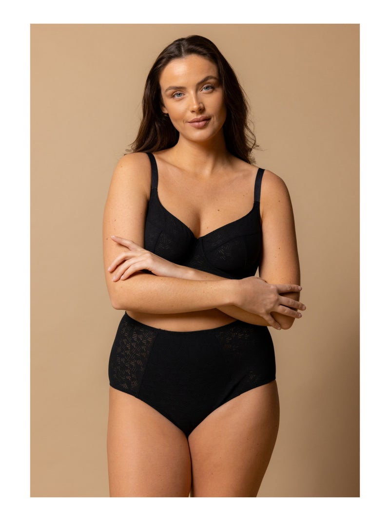 Soutien-gorge noir aloes Noir - Kiabi