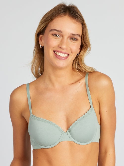 Soutien-gorge paddé coton - Kiabi