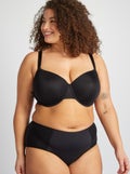 Soutien-gorge paddé en microfibre noir - Kiabi