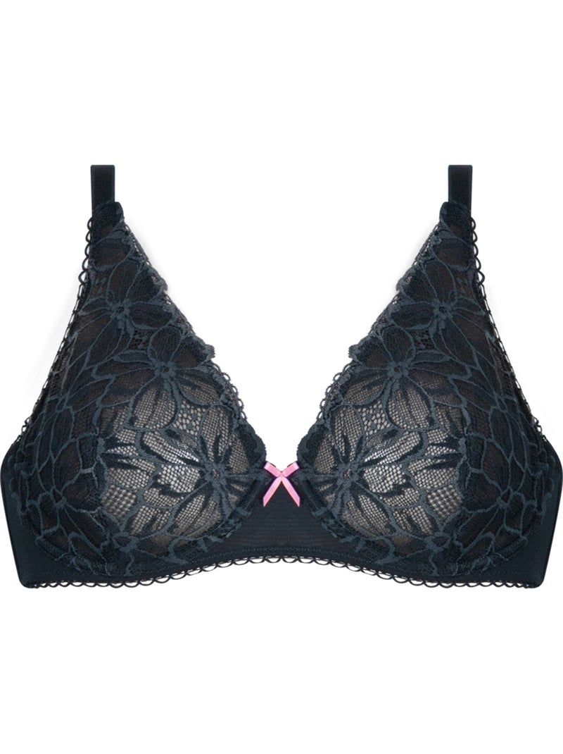 Soutien-gorge plongeant à armatures love mood pretty passio Noir - Kiabi