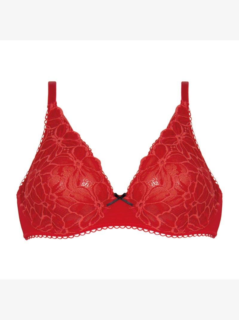 Soutien-gorge plongeant à armatures love mood pretty passio Rouge - Kiabi
